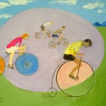 Four Bicyclists